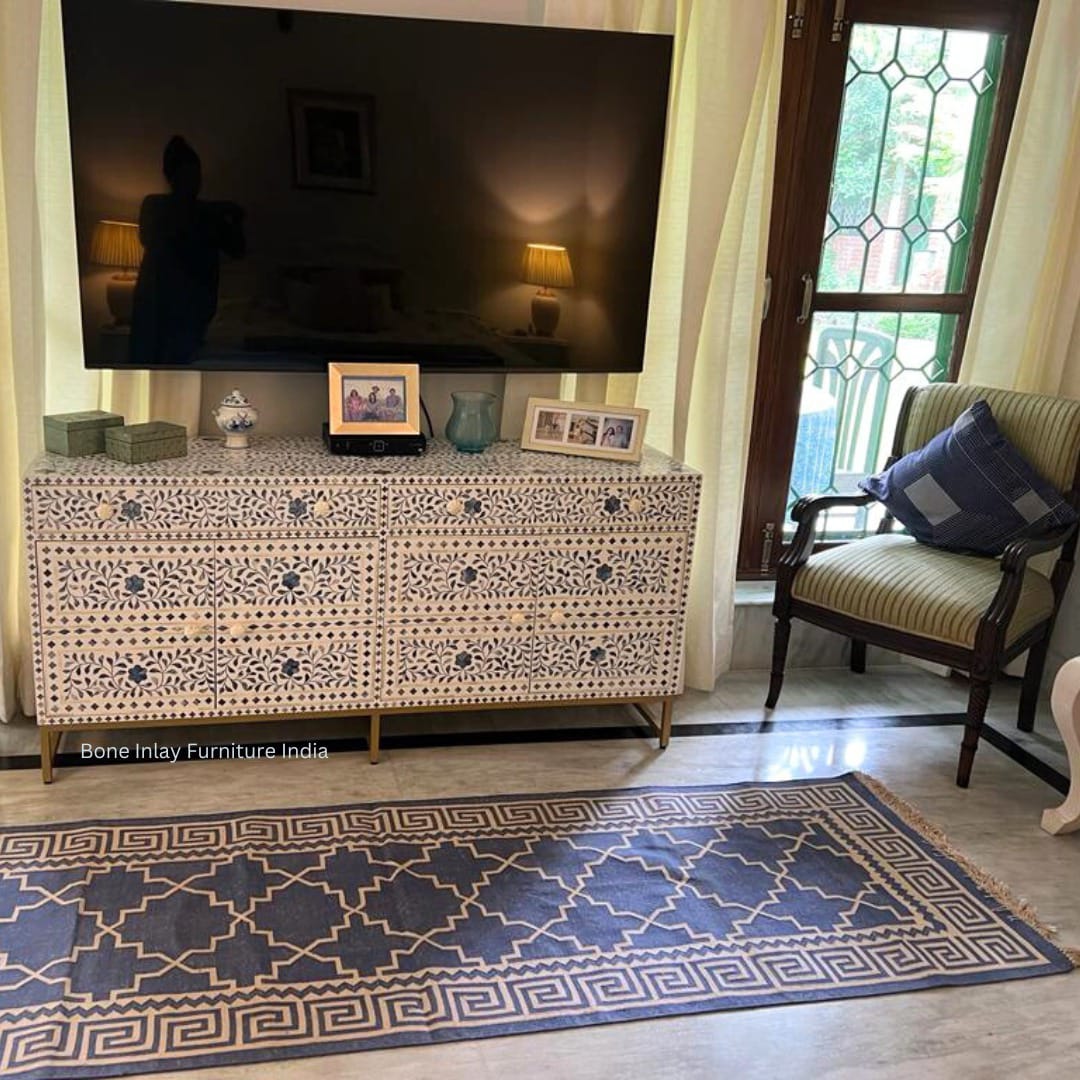 Bone Inlay Chest of Drawer