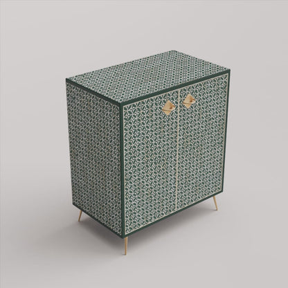 Inlay Cabinet - Geometric Floral