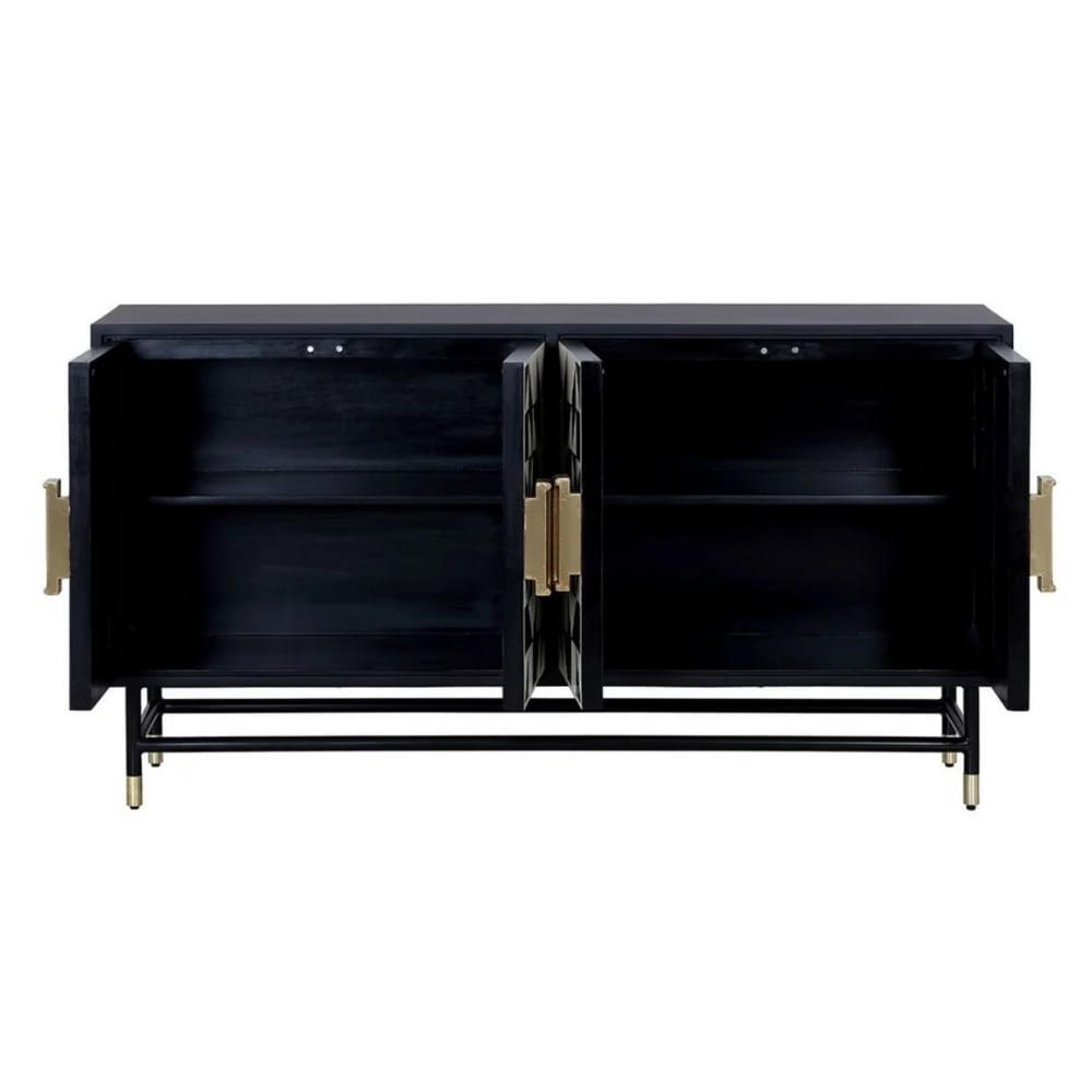 Kingsley Inlay Geometric Pattern Sideboard - Black