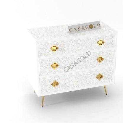 Inlay Chest of Drawers - Geometric Floral