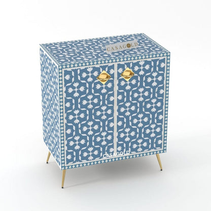 Optical Inlay Floral Cabinet