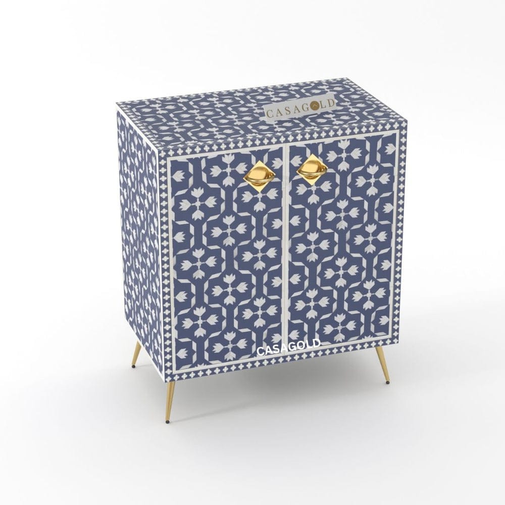 Optical Inlay Floral Cabinet