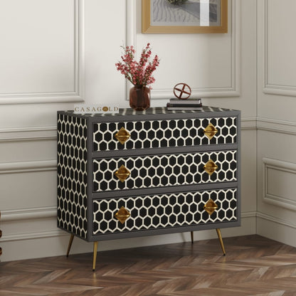 Inlay Chest of Drawers - Honeycomb