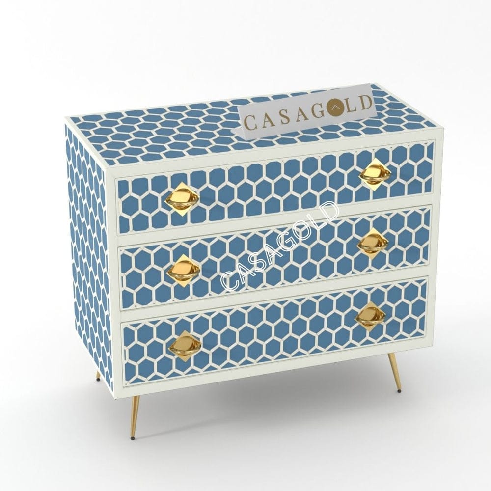 Inlay Chest of Drawers - Honeycomb