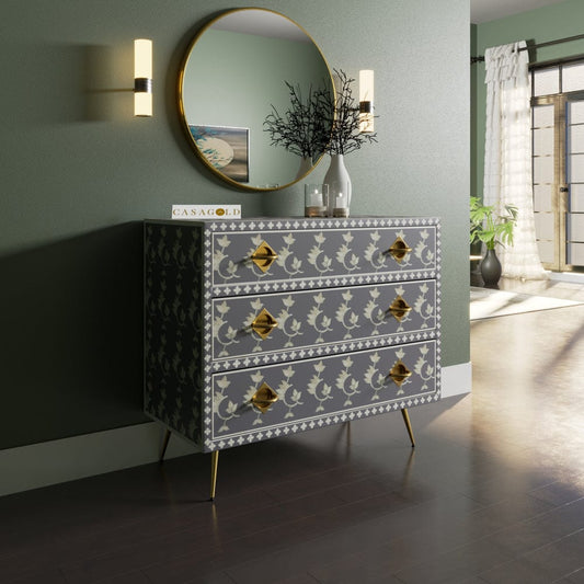 Inlay Chest of Drawers - Overlay Floral