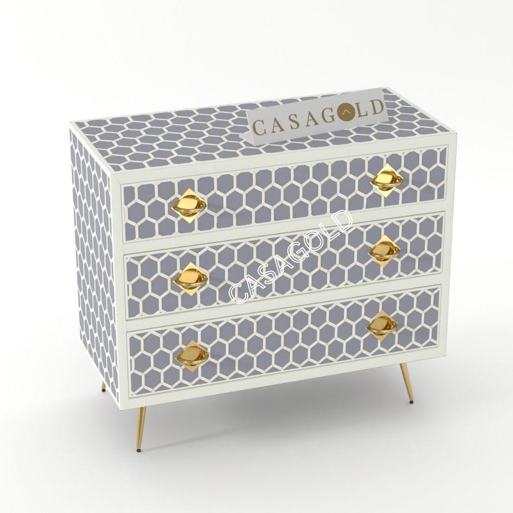 Inlay Chest of Drawers - Honeycomb