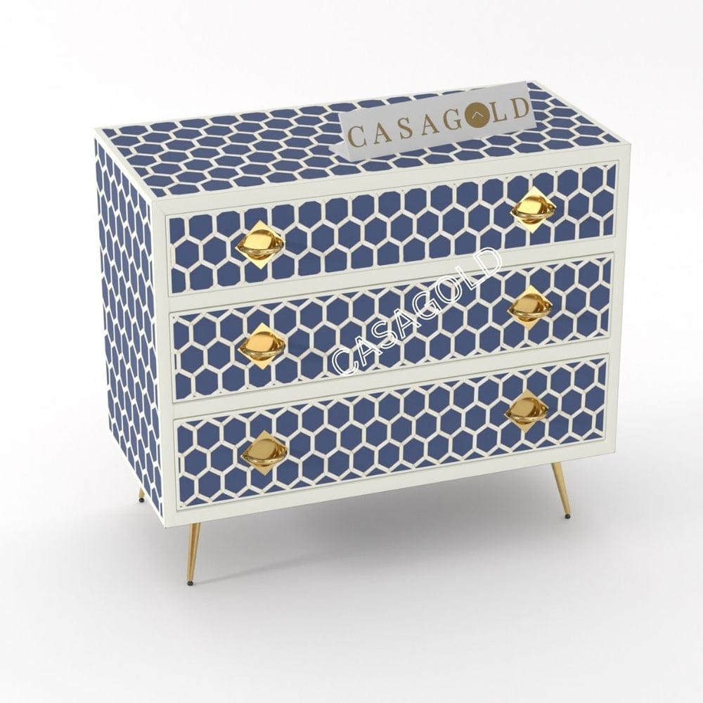 Inlay Chest of Drawers - Honeycomb