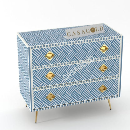 Inlay Chest of Drawers - Chevron