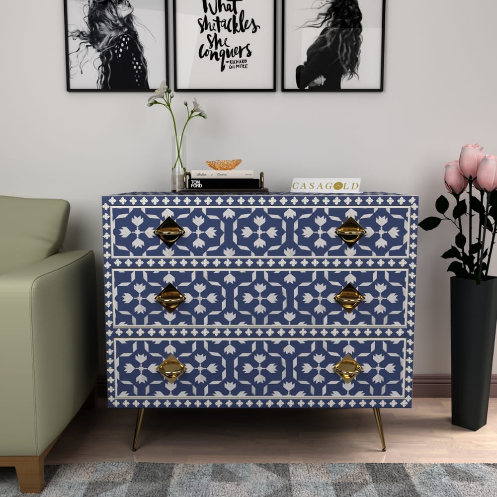 Inlay Chest of Drawers - Floral