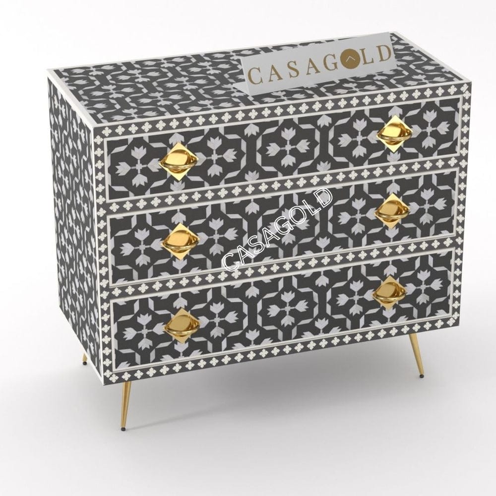 Inlay Chest of Drawers - Floral