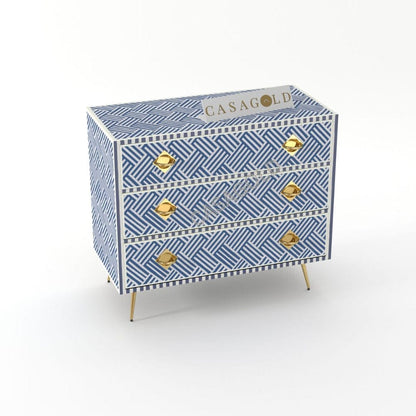 Inlay Chest of Drawers - Chevron