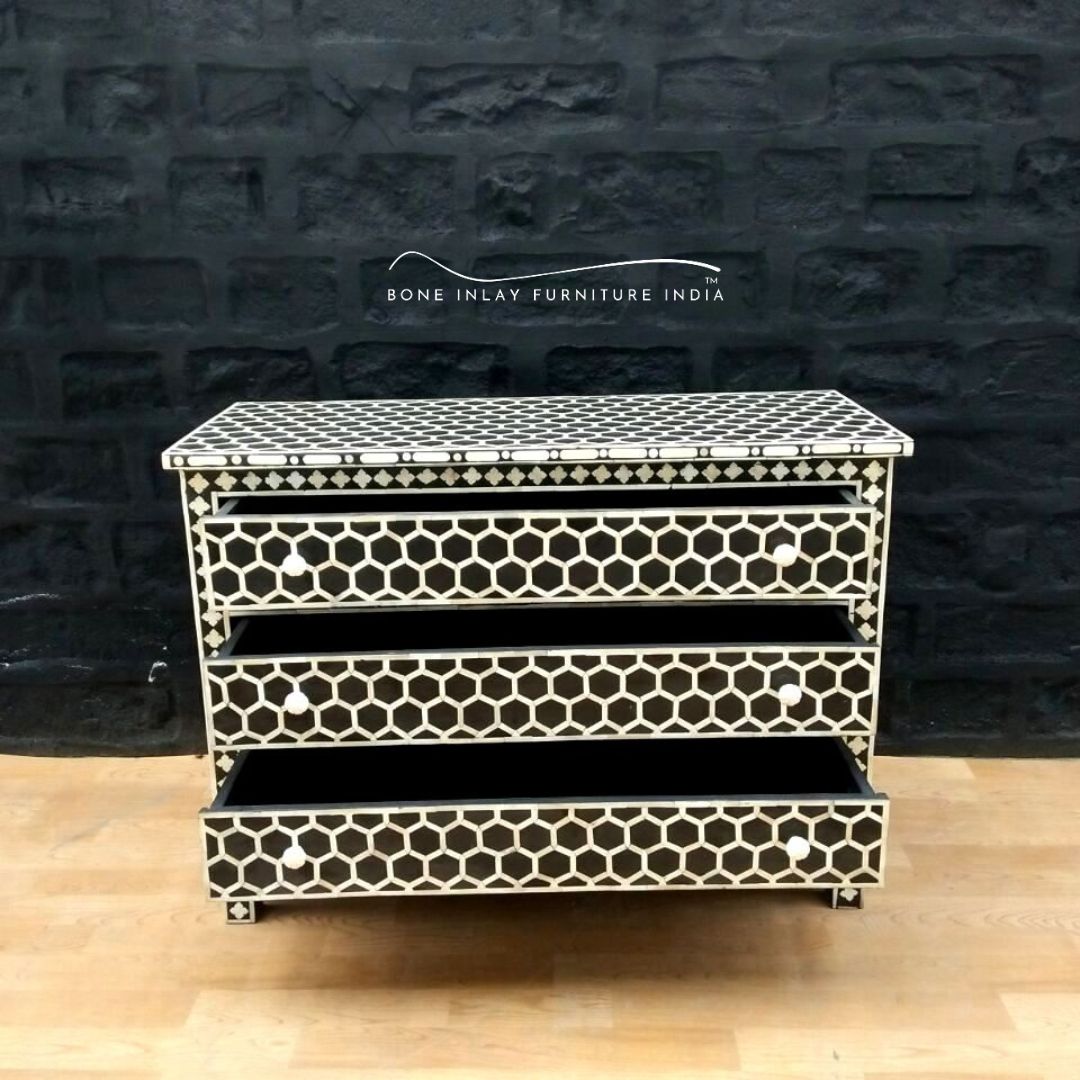 Bone Inlay Chest of Drawer