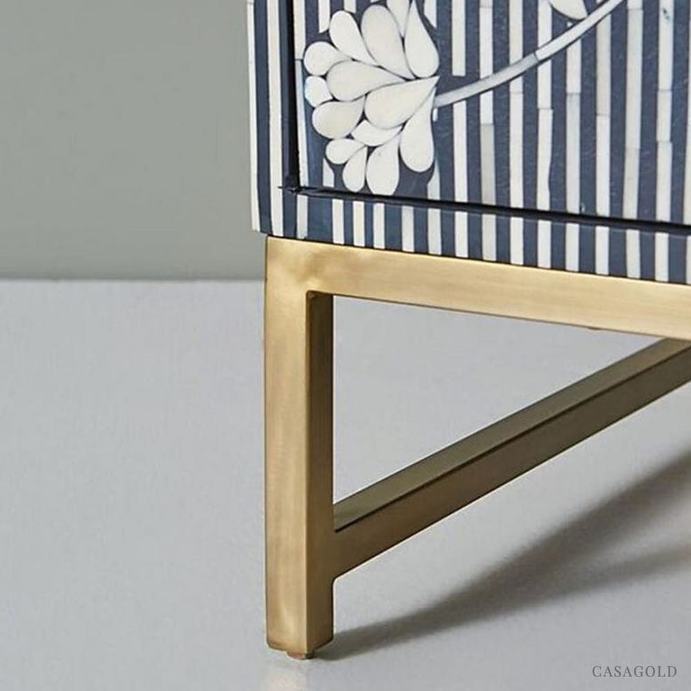 Floral Inlay Cabinet - Blossom Stripe