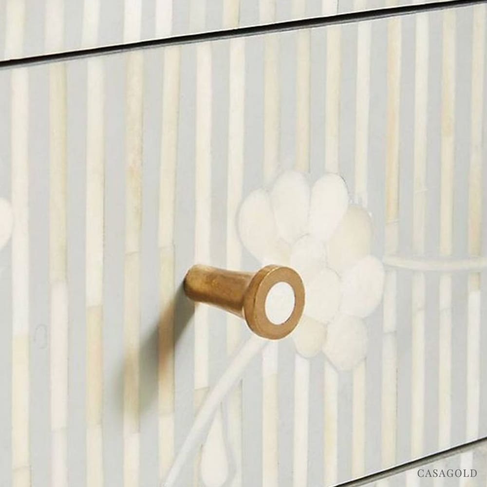 Floral Inlay Cabinet - Blossom Stripe