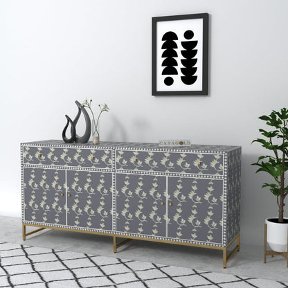 Overlay Floral Inlay Sideboard