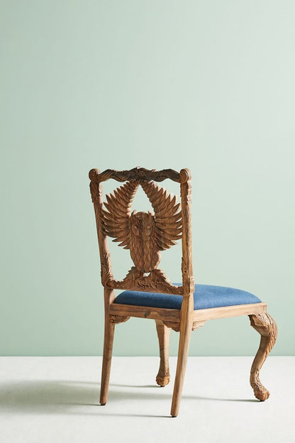 Hand-carved Menagerie Owl Dining Chair Wooden