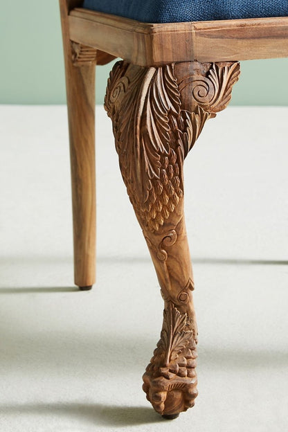 Hand-carved Menagerie Owl Dining Chair Wooden