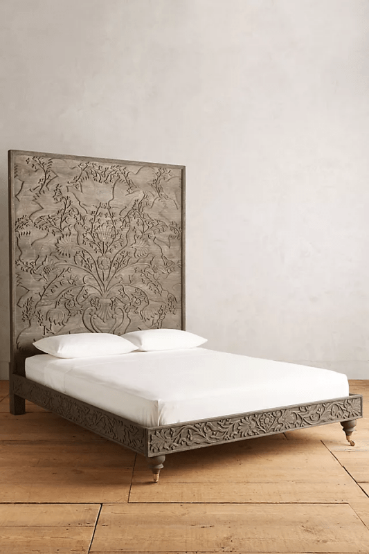 Hand-carved Odelina Bed Indian Design Solid Wooden | Indian Furniture