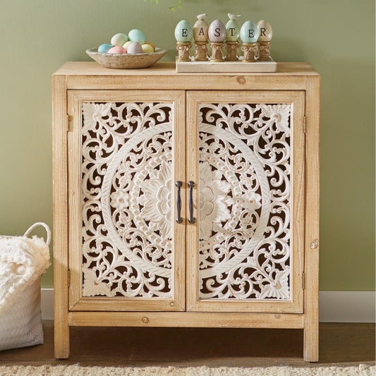 Hand Carved Wooden Cabinet | Indian Design Cabinetry Furniture