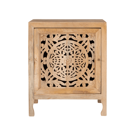 Hand Carved Wooden Cabinet | Handmade Indian Design Cabinetry Furniture