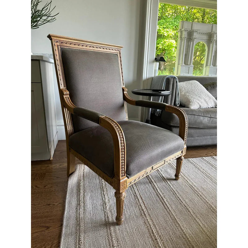 Hand Carved Wooden Louis Armchair