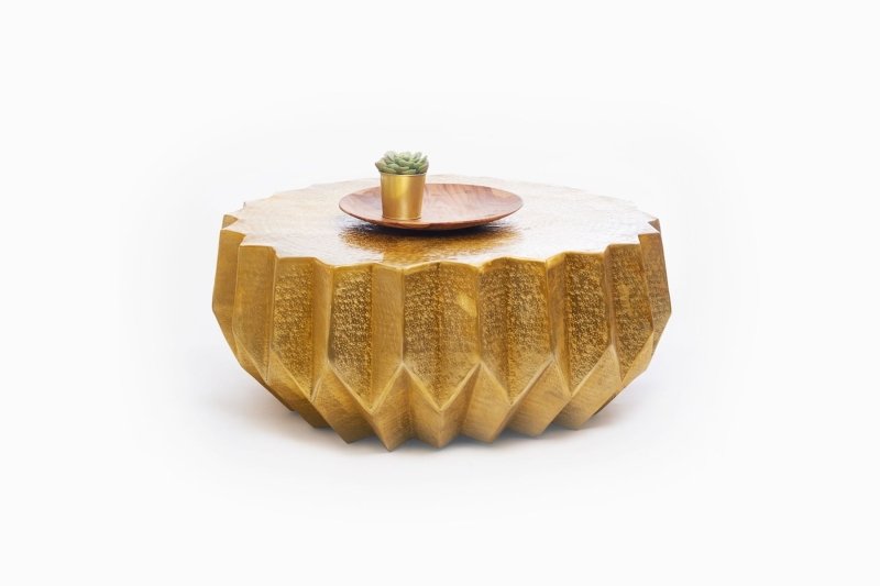 Hand Embossed Marrakesh Coffee Table | Brass  Metal Coffee Table