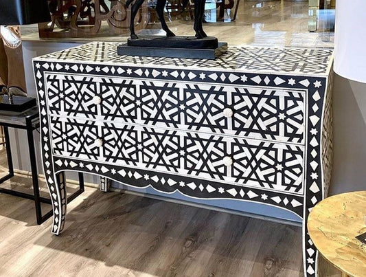 Handmade Bone Inlay Iberia Design Buffet | Bone inlay Iberia sideboard