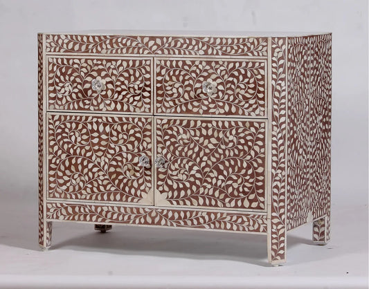 Handmade Bone inlay Wooden Cabinet Luxury Cabinetry Furniture