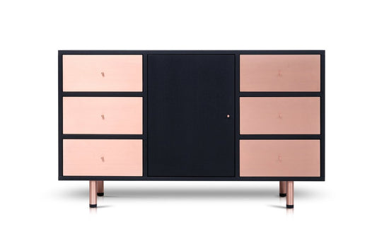 Handmade Chest of Drawers with Copper Metal | Copper Metal Furniture