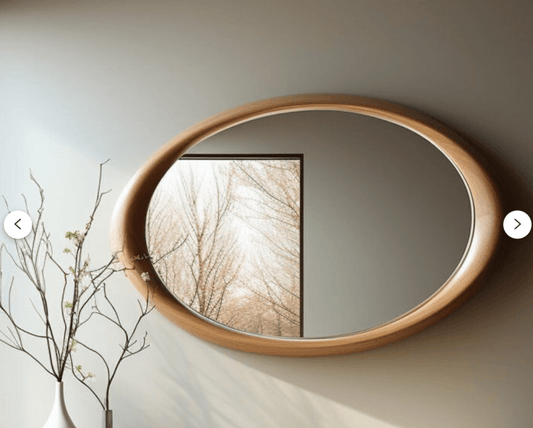 Handmade Designer Asymmetrical Wooden Mirror Frame