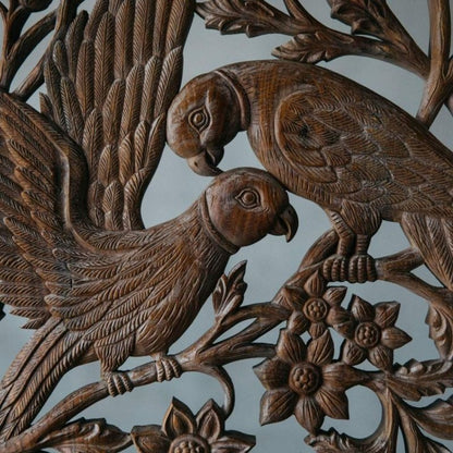 Hand Carved Intricated Parrot Dining Chair