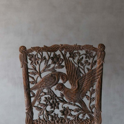 Hand Carved Intricated Parrot Dining Chair