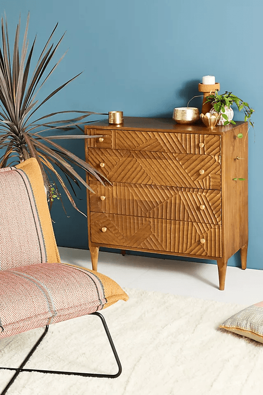 Hand Carved Paje Dresser | Ornate Indian Chest of dresser