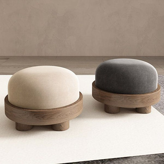 Minimalist Ottoman - Wood - Green - Gray - 4 Styles Available