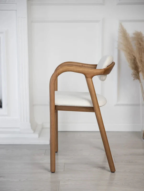 Walnut Designer Handmade Mosso Comfort Dining Chair